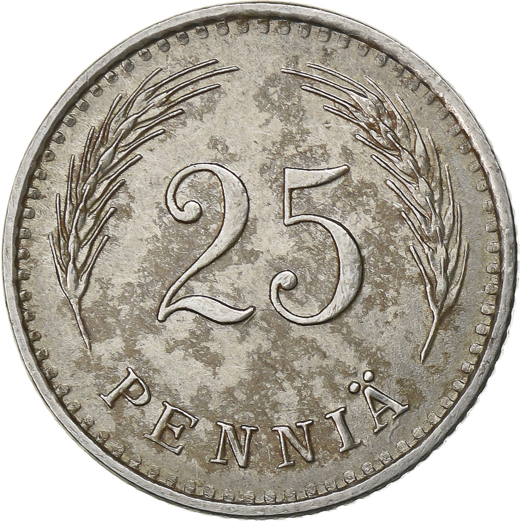 Finlandia, 25 Penniä, 1943, Ferro, BB, KM:25b