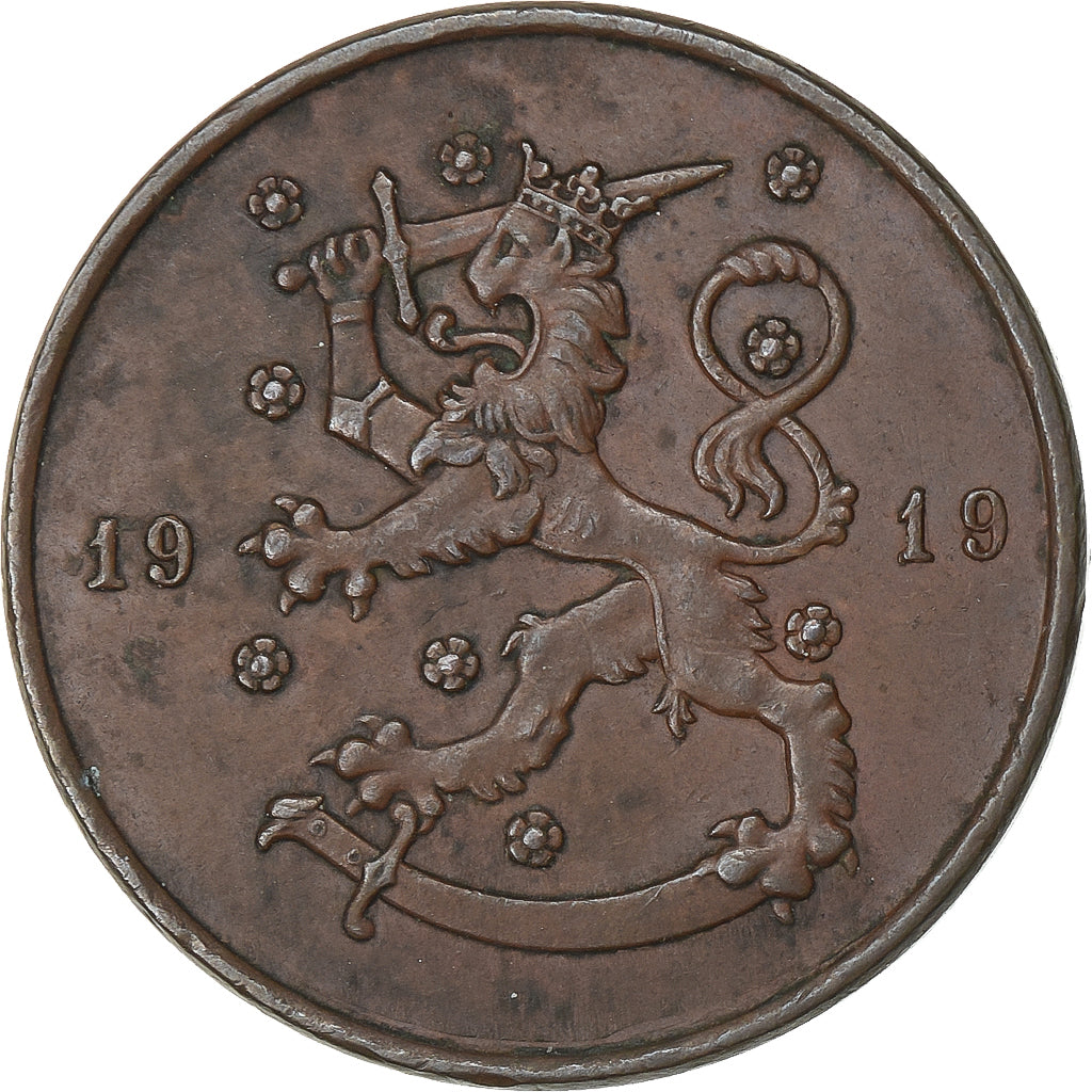 Finnland, 10 Pennia, 1919, Kupfer, SS+, KM:24