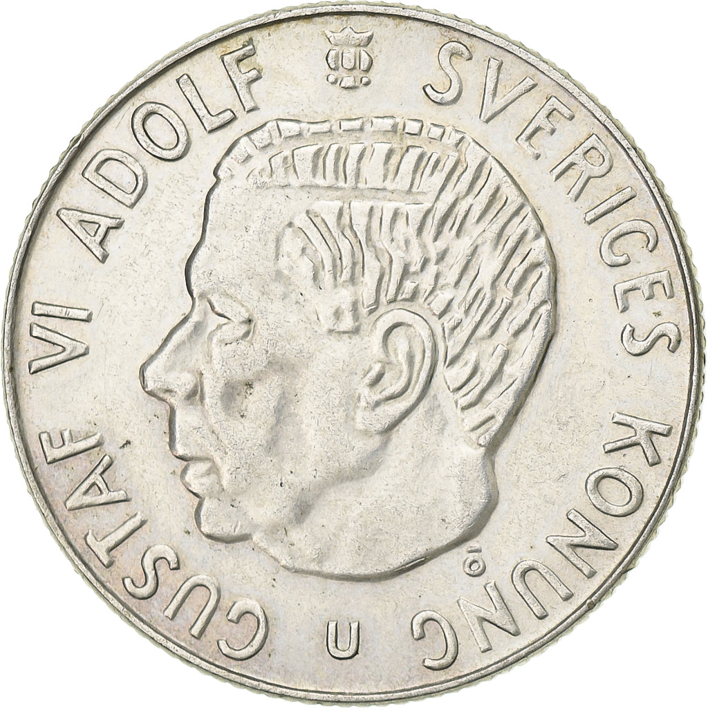 Zweden, Gustaf VI, Krona, 1963, Zilver, PR, KM:826