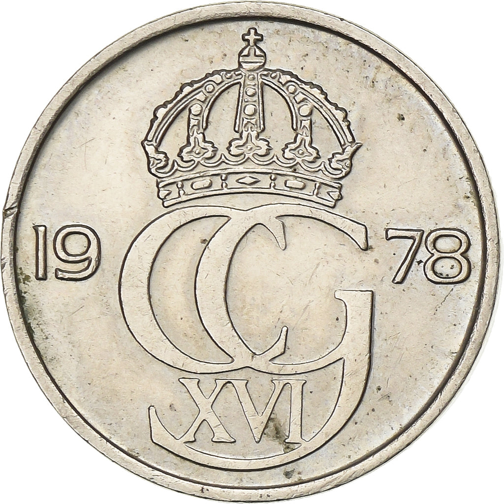 Suède, Carl XVI Gustaf, 25 Öre, 1978, Cupro-nickel, TTB+, KM:851