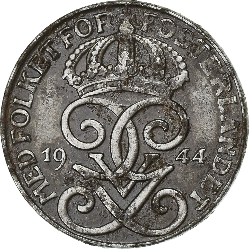 Sweden, Gustaf V, Ore, 1944, Iron, EF(40-45), KM:810