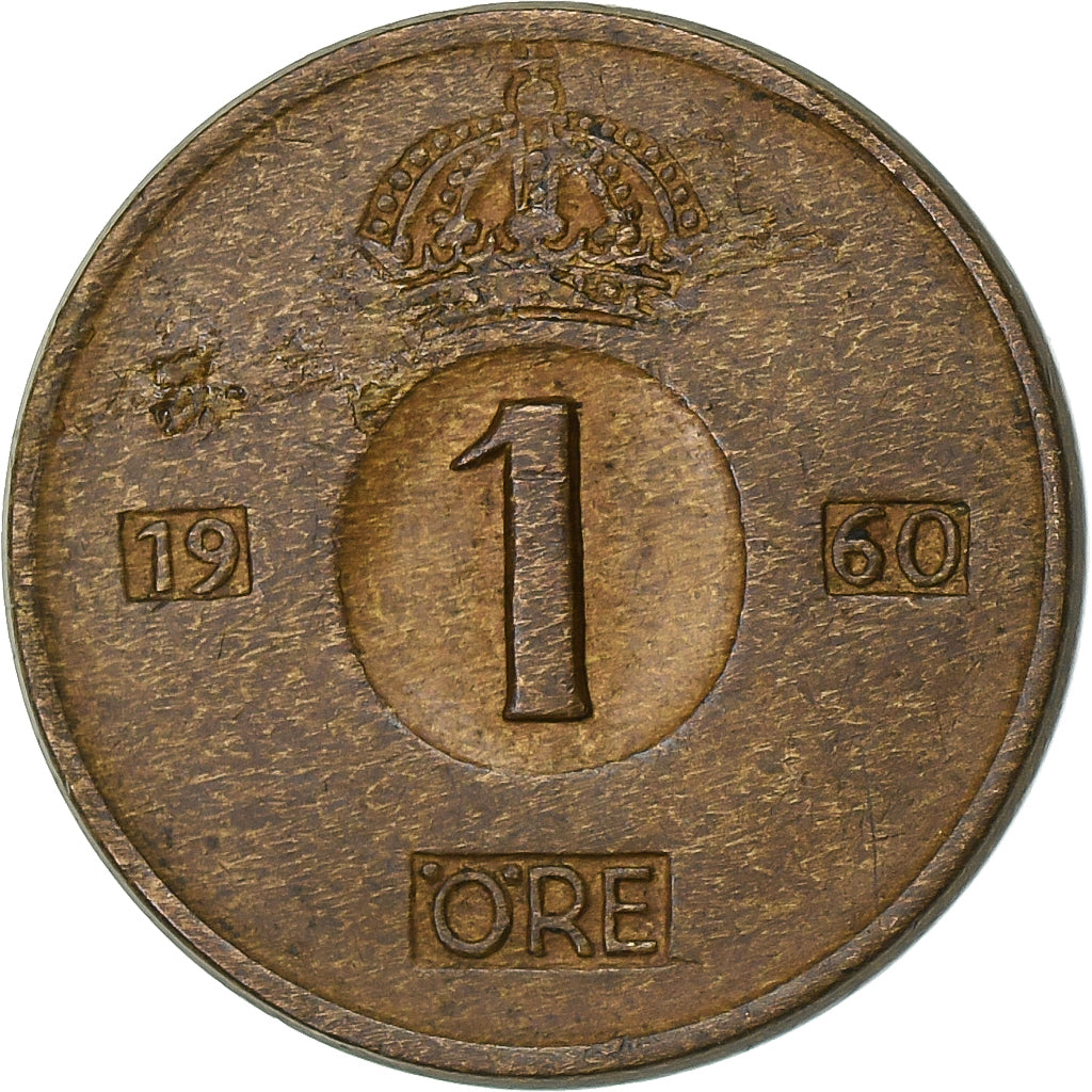 Suède, Gustaf VI, Ore, 1960, Bronze, TTB, KM:820