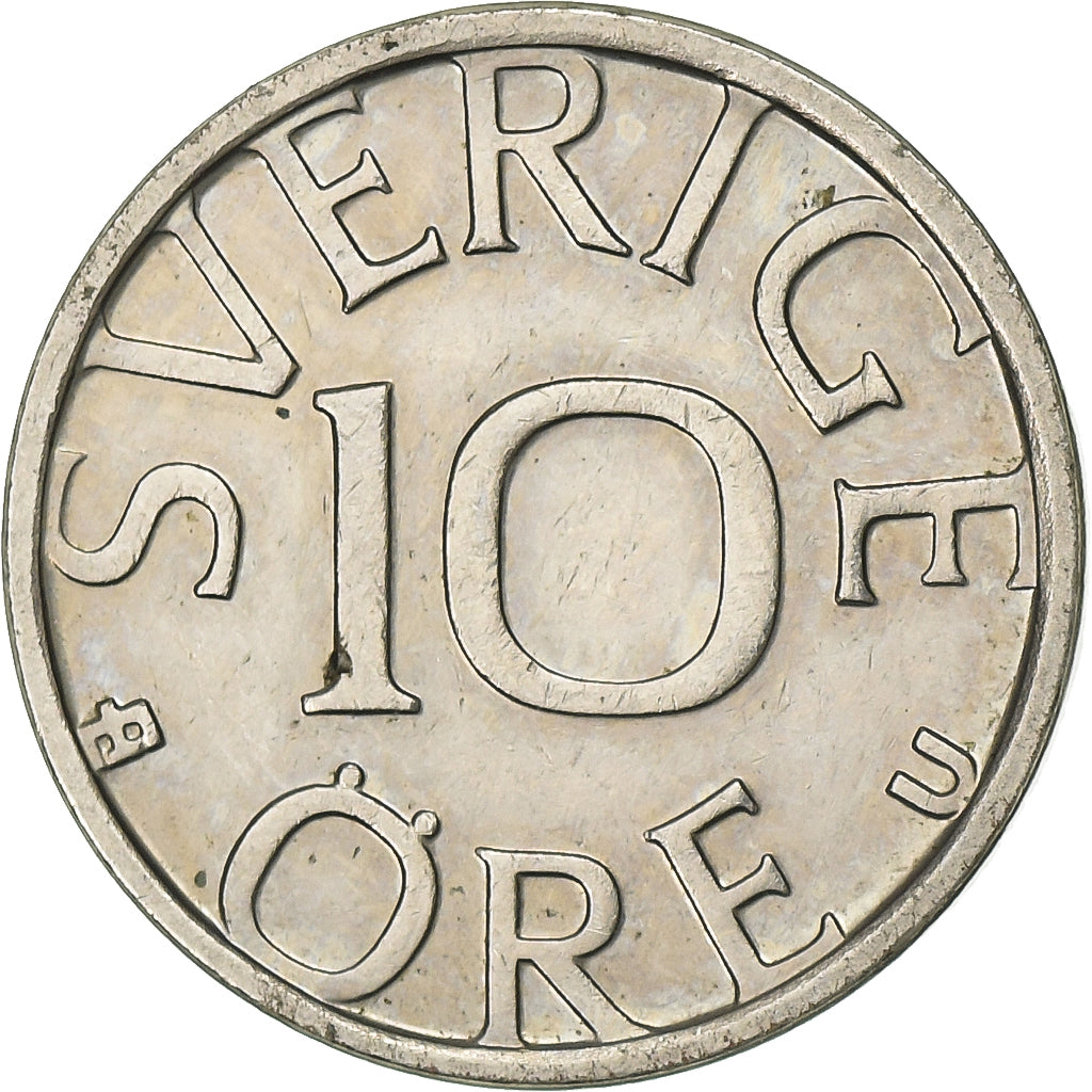 Sweden, Carl XVI Gustaf, 10 Öre, 1978, Copper-nickel, EF(40-45), KM:850