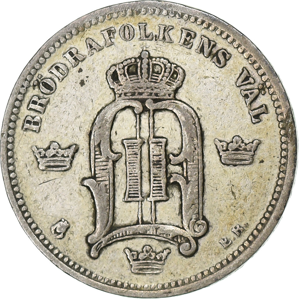 Sweden, Oscar II, 10 Öre, 1899, Silver, EF(40-45), KM:755