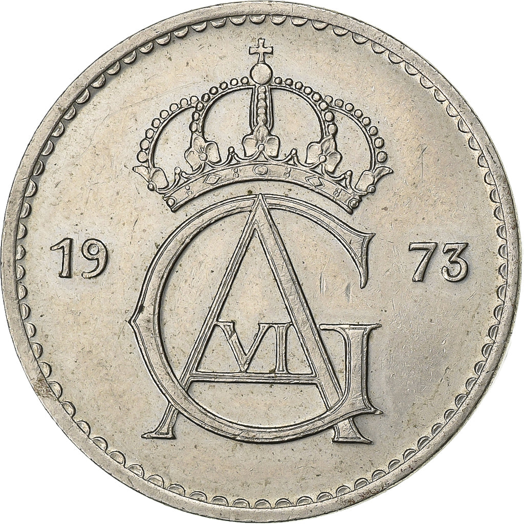 Suède, Gustaf VI, 50 Öre, 1973, Cupro-nickel, TTB+, KM:837