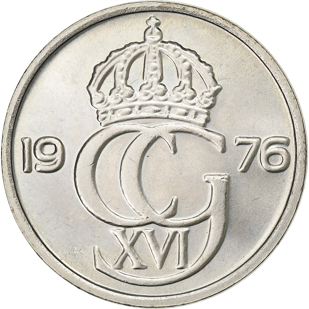 Zweden, Carl XVI Gustaf, 50 Öre, 1976, Cupro-nikkel, PR, KM:855