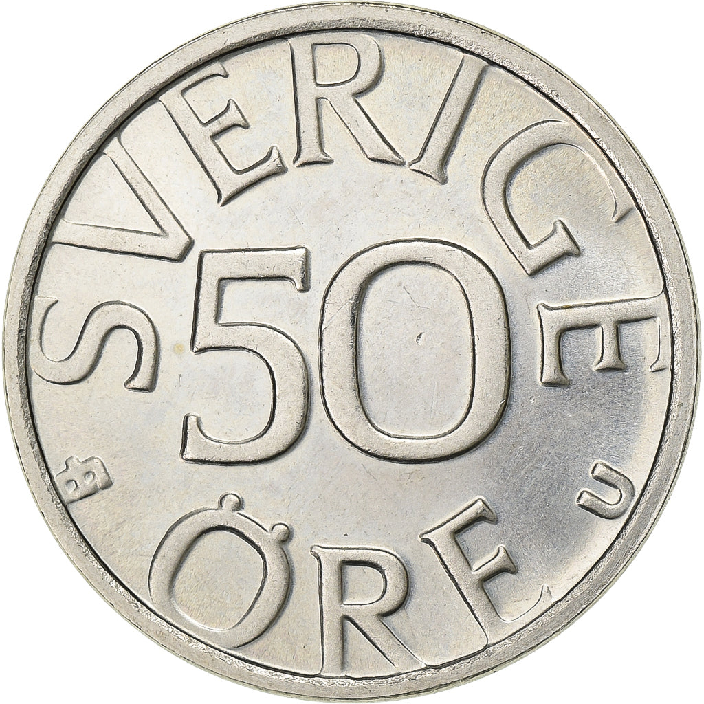 Zweden, Carl XVI Gustaf, 50 Öre, 1976, Cupro-nikkel, PR, KM:855