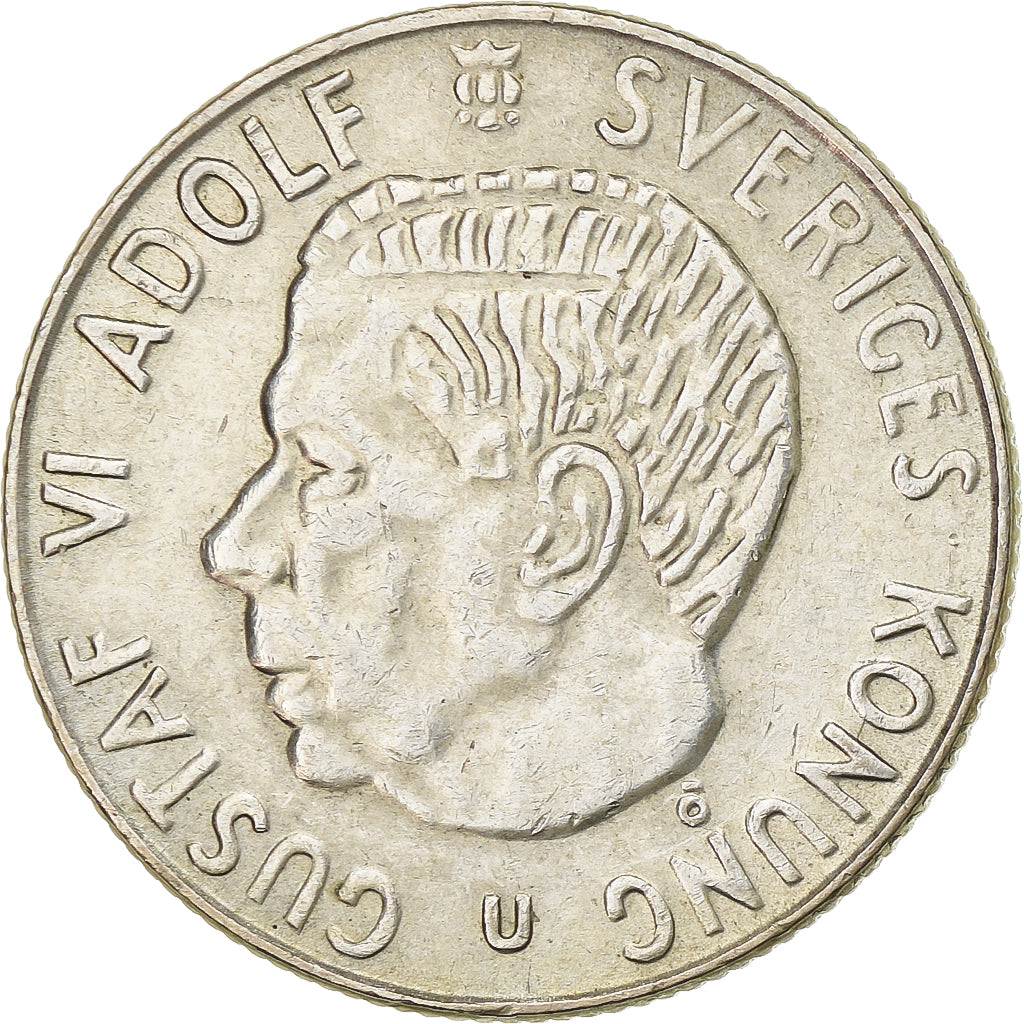 Zweden, Gustaf VI, Krona, 1968, Zilver, PR, KM:826