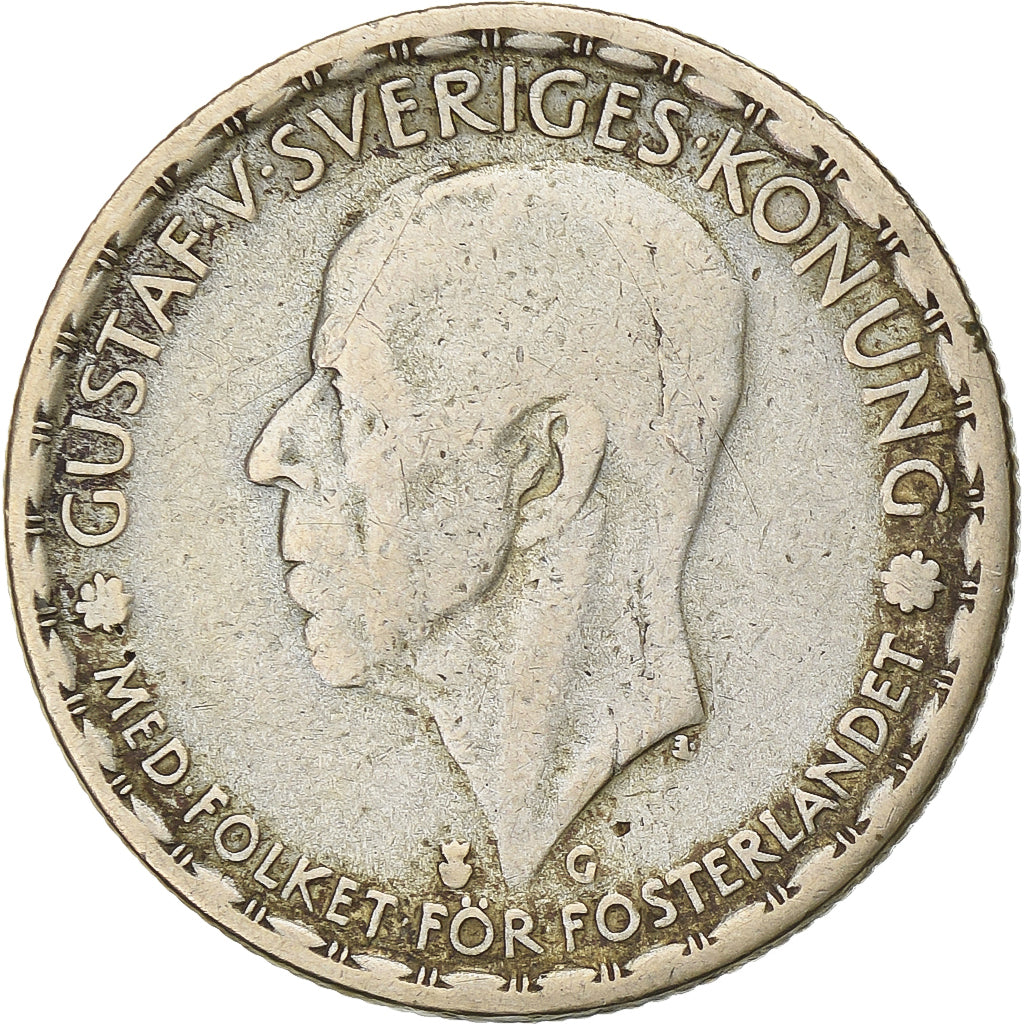 Suède, Gustaf V, Krona, 1942, Argent, TTB, KM:814