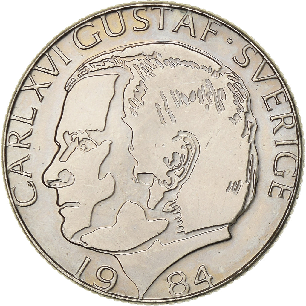 Suecia, Carl XVI Gustaf, Krona, 1984, Cobre - níquel, EBC, KM:852a