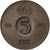 Suède, Gustaf VI, 5 Öre, 1963, Bronze, SUP, KM:822