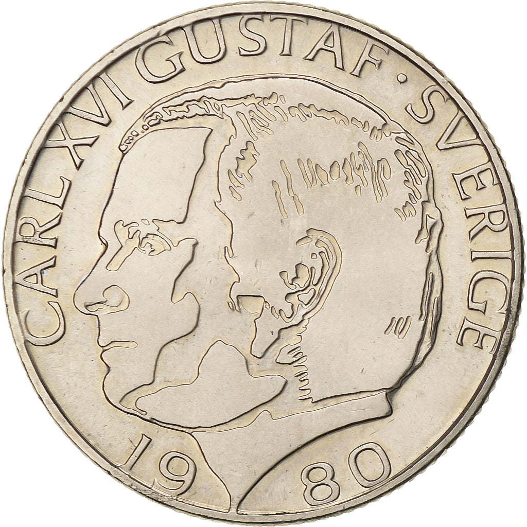 Suède, Carl XVI Gustaf, Krona, 1980, Cupronickel plaqué cuivre, SUP, KM:852