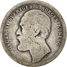 Sweden, Oscar II, Krona, 1875, Silver, VF(20-25), KM:741