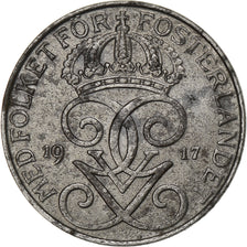 Sweden, Gustaf V, 5 Öre, 1917, Iron, EF(40-45), KM:791