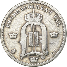 Sweden, Oscar II, 50 Öre, 1898, Silver, EF(40-45), KM:740