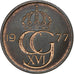 Schweden, Carl XVI Gustaf, 5 Öre, 1977, Bronze, SS, KM:849