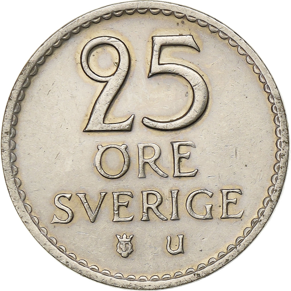 Suède, Gustaf VI, 25 Öre, 1973, Cupro-nickel, TTB+, KM:836