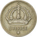 Suède, Gustaf V, 25 Öre, 1950, Argent, TTB, KM:816