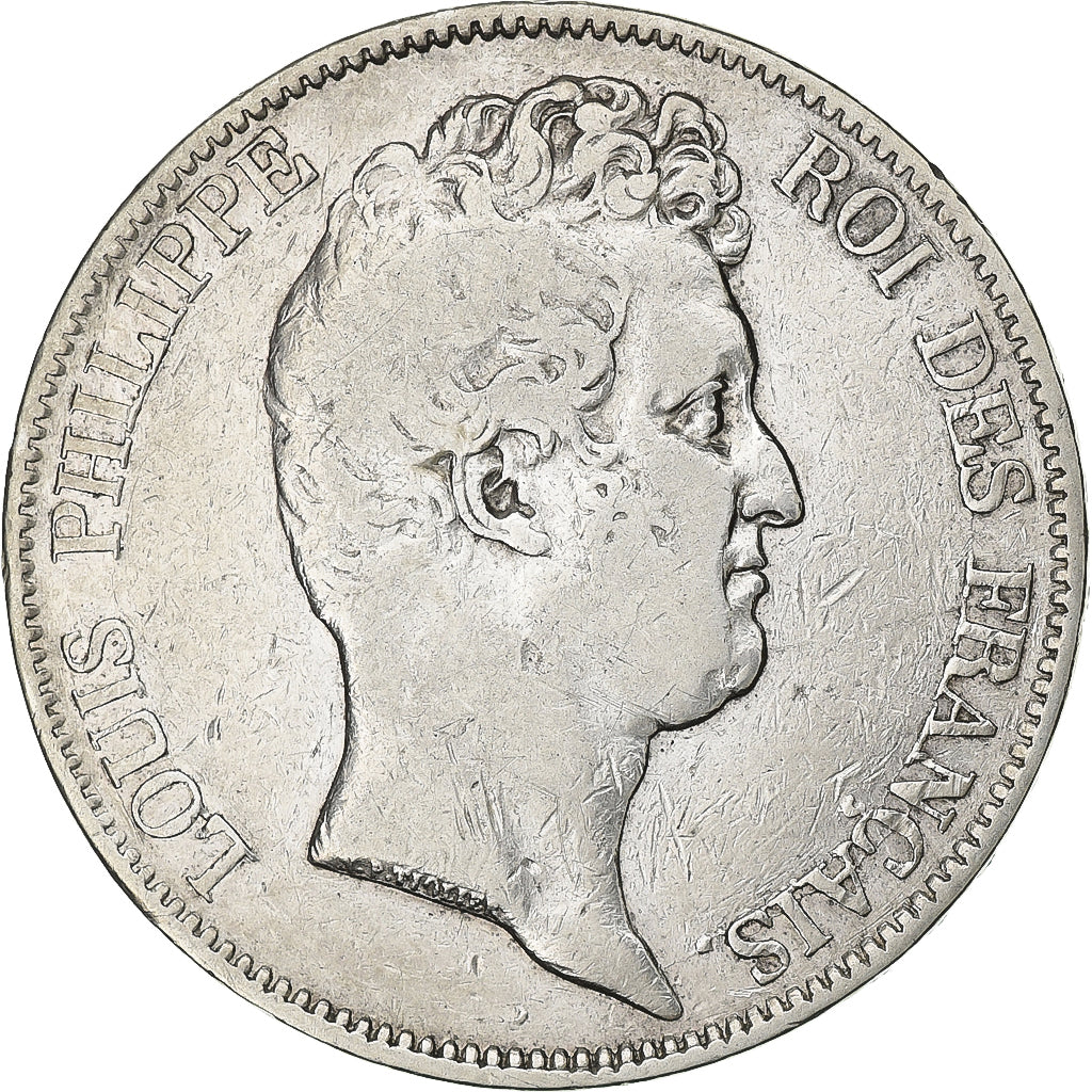 France, Louis-Philippe, 5 Francs, 1830, Paris, Sans le I, Argent, TB+