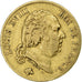 França, Louis XVIII, 40 Francs, 1818, Lille, Dourado, VF(30-35), Gadoury:1092