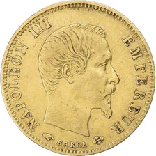 Francja, Napoleon III, 5 Francs, 1856, Paris, Złoto, VF(30-35), Gadoury:1001