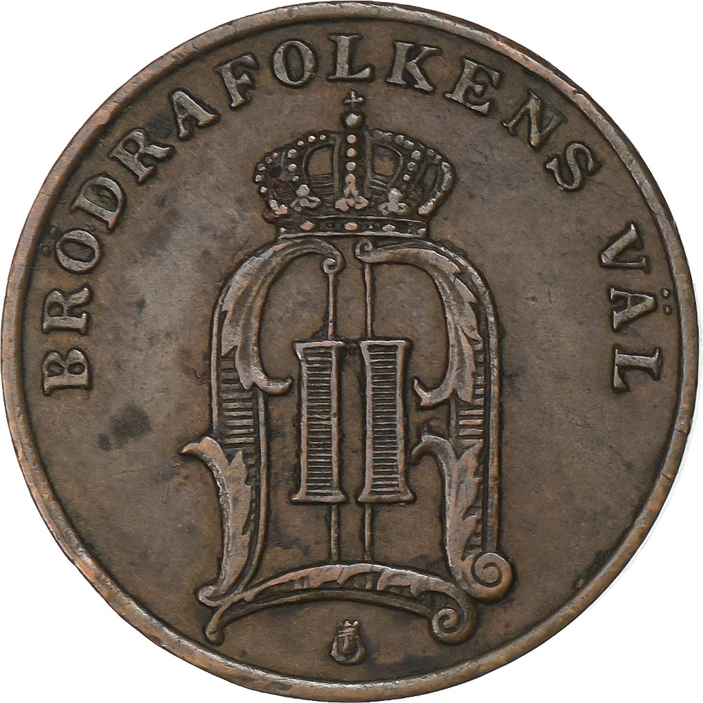 Svezia, Oscar II, Ore, 1885, Bronzo, BB+, KM:750