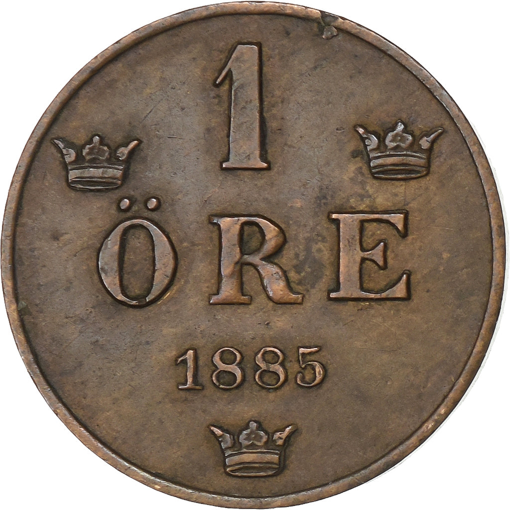 Svezia, Oscar II, Ore, 1885, Bronzo, BB+, KM:750