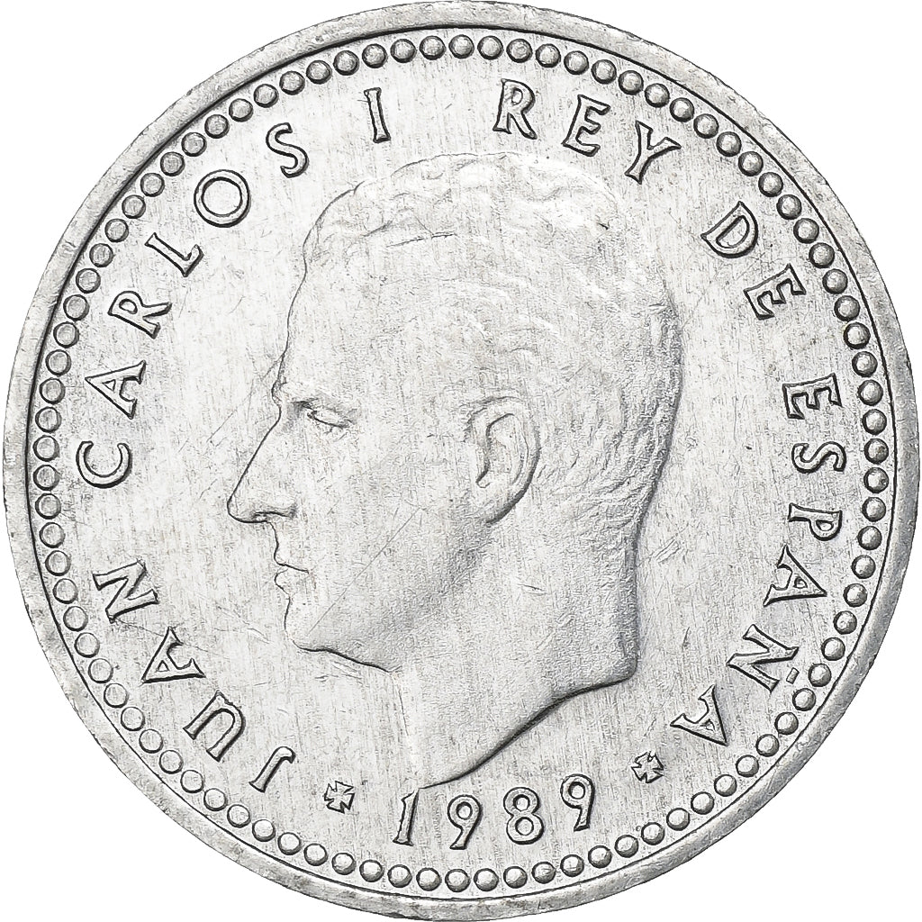 Espanha, Juan Carlos I, Peseta, 1989, Madrid, Alumínio, AU(55-58), KM:821