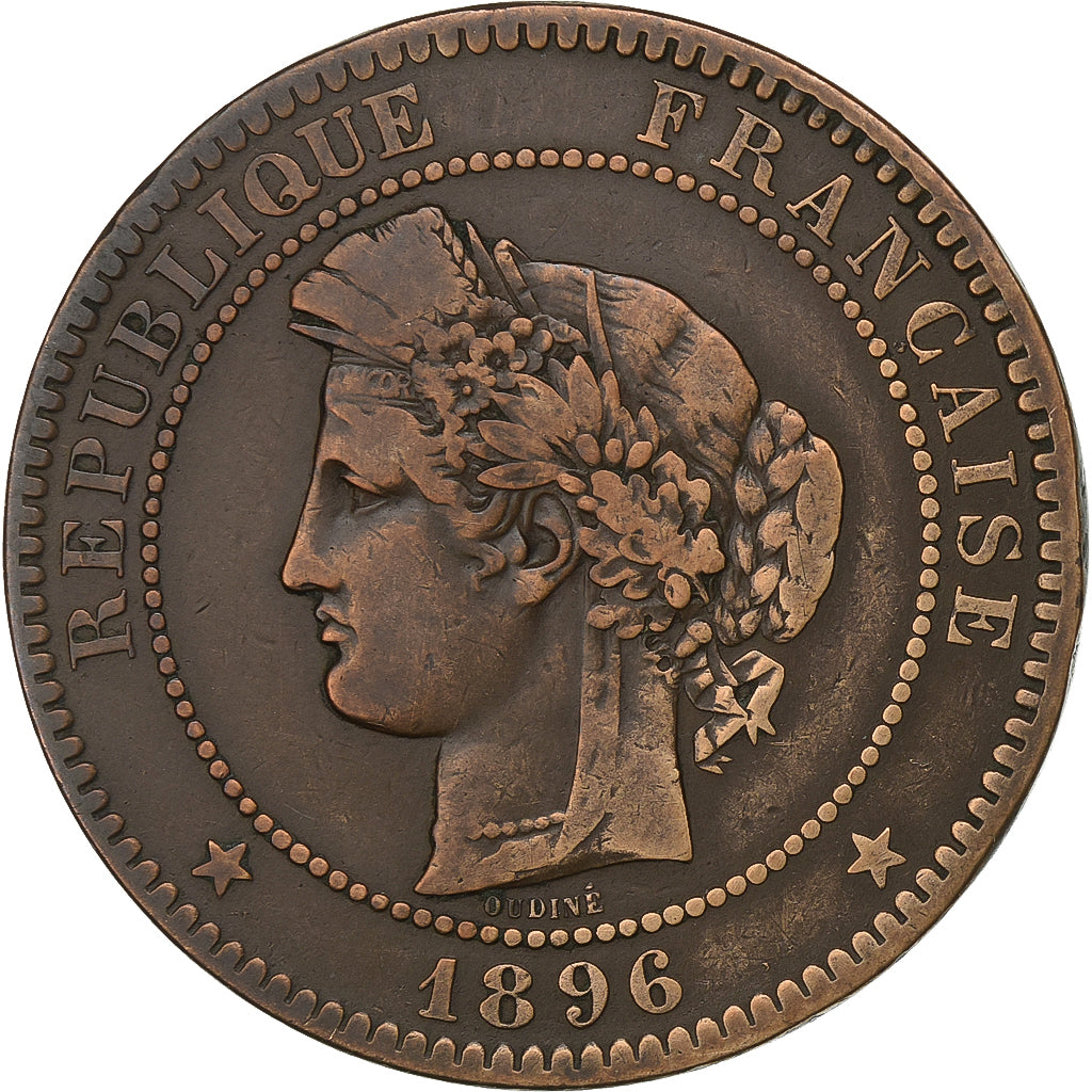 France, 10 Centimes, Cérès, 1896, Paris, Bronze, TTB, Gadoury:265a, KM:815.1