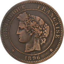 France, 10 Centimes, Cérès, 1896, Paris, Bronze, TTB, Gadoury:265a, KM:815.1