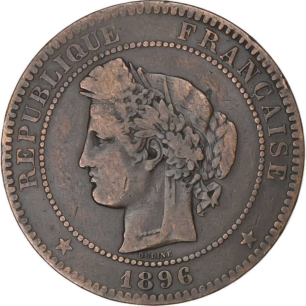 France, 10 Centimes, Cérès, 1896, Paris, Torche, Bronze, TB+, Gadoury:265a