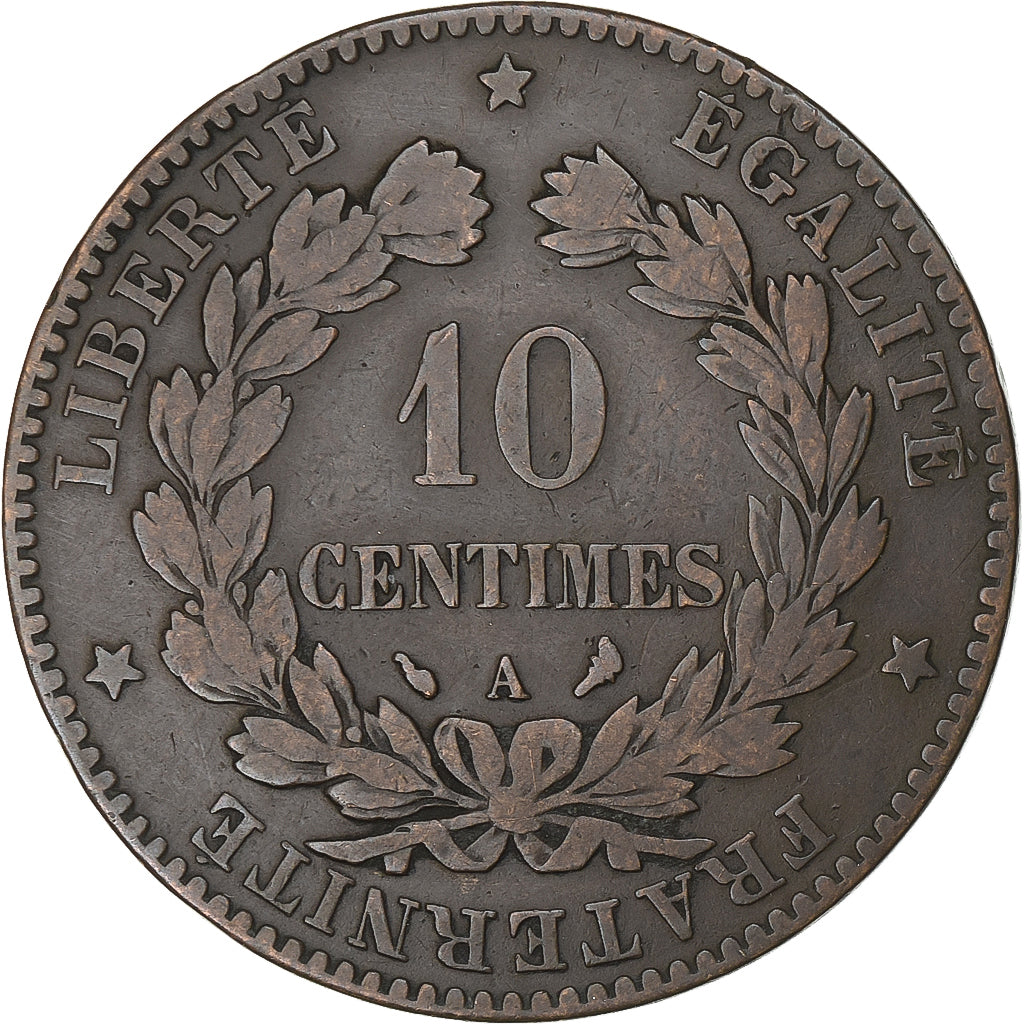 France, 10 Centimes, Cérès, 1896, Paris, Torche, Bronze, TB+, Gadoury:265a