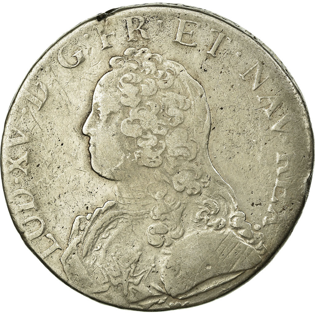 Coin, France, Louis XV, Écu aux branches d'olivier, Ecu, 1731, Aix, VF(30-35)