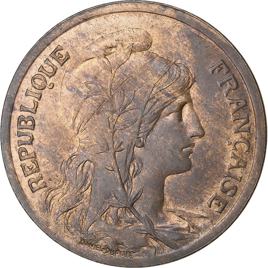 França, 10 Centimes, Dupuis, 1916 ★, Paris, Bronze, AU(50-53), Gadoury:277
