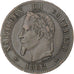 Francja, Napoleon III, 2 Centimes, 1862, Bordeaux, Brązowy, AU(50-53)