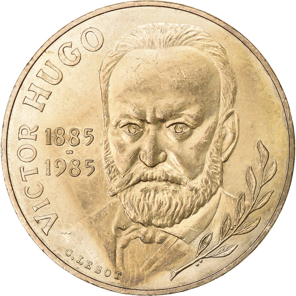 Frankreich, 10 Francs, Victor Hugo, 1985, Tranche A, Nickel-Bronze, VZ