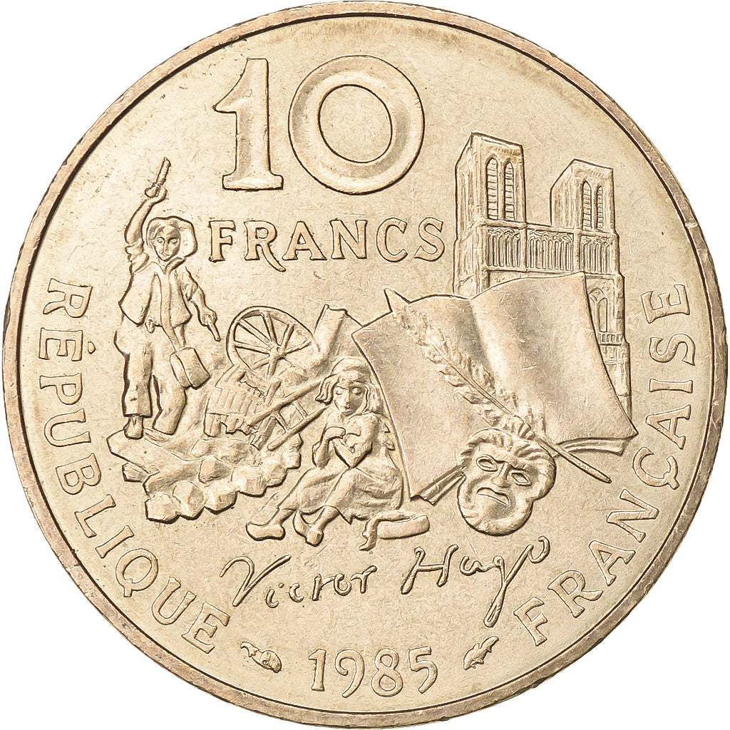 Frankreich, 10 Francs, Victor Hugo, 1985, Tranche A, Nickel-Bronze, VZ