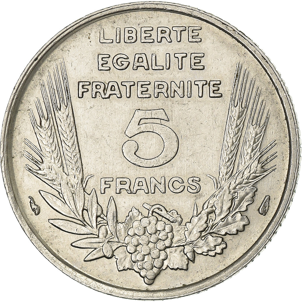 France, 5 Francs, Bazor, 1933, Paris, Nickel, AU(55-58), Gadoury:753, KM:887
