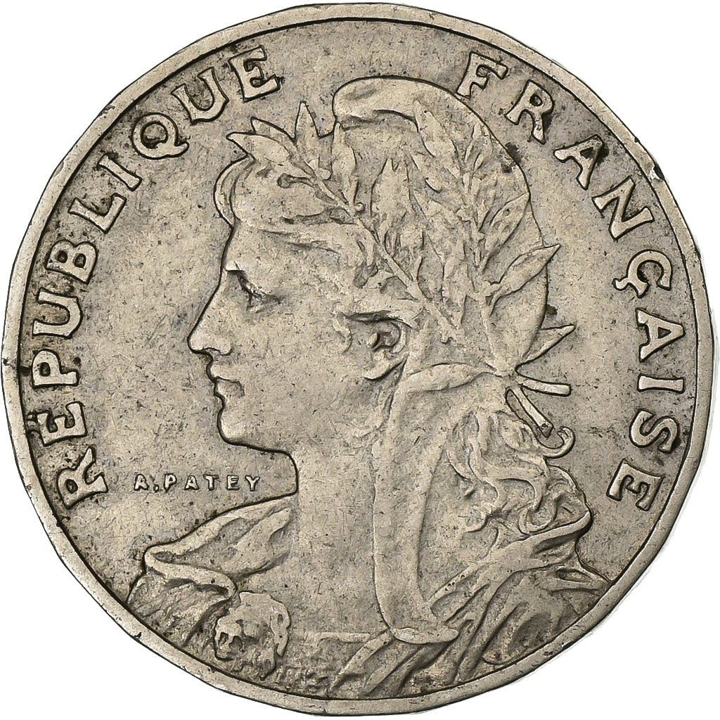 Francia, 25 Centimes, Patey, 1905, Paris, Níquel, MBC, Gadoury:364, KM:856