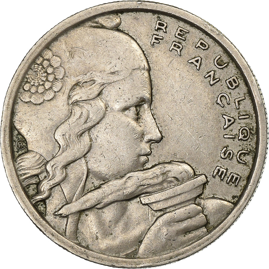 France, 100 Francs, Cochet, 1954, Beaumont - Le Roger, Copper-nickel, AU(50-53)