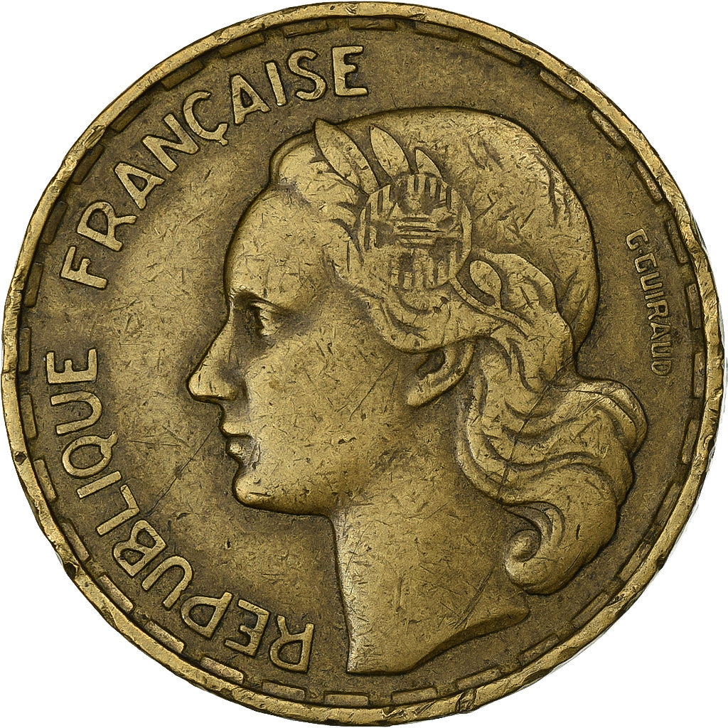 France, 50 Francs, Guiraud, 1953, Beaumont - Le Roger, Aluminum-Bronze