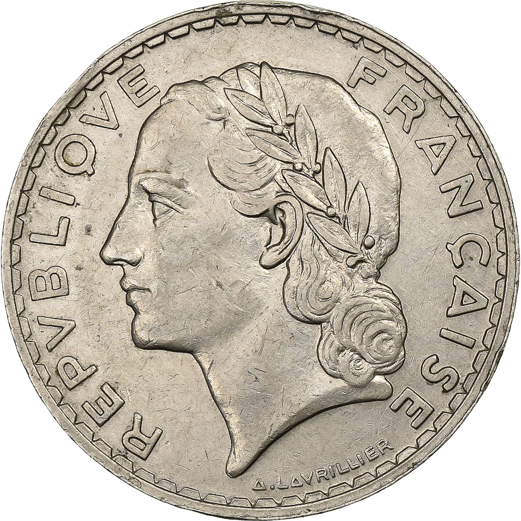 Frankreich, 5 Francs, Lavrillier, 1933, Paris, Nickel, SS+, Gadoury:760, KM:888