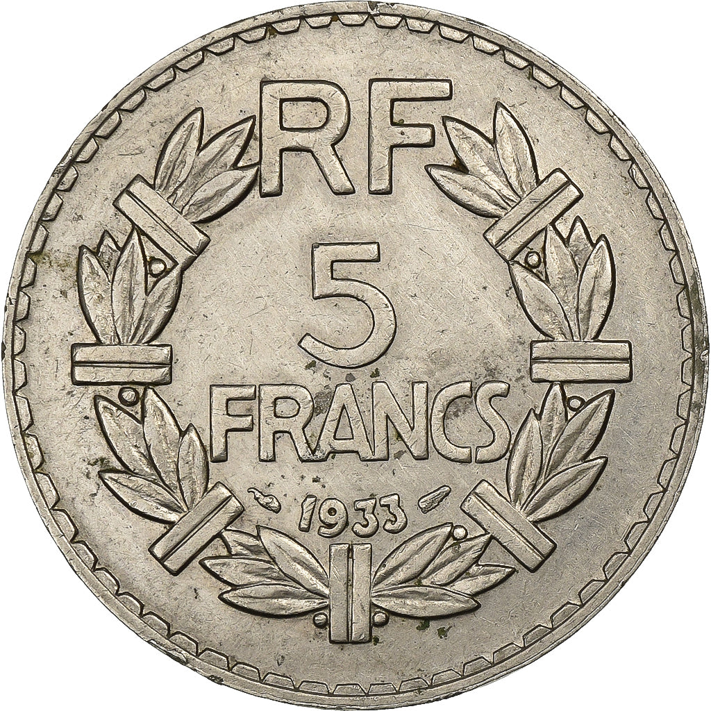 Frankreich, 5 Francs, Lavrillier, 1933, Paris, Nickel, SS+, Gadoury:760, KM:888