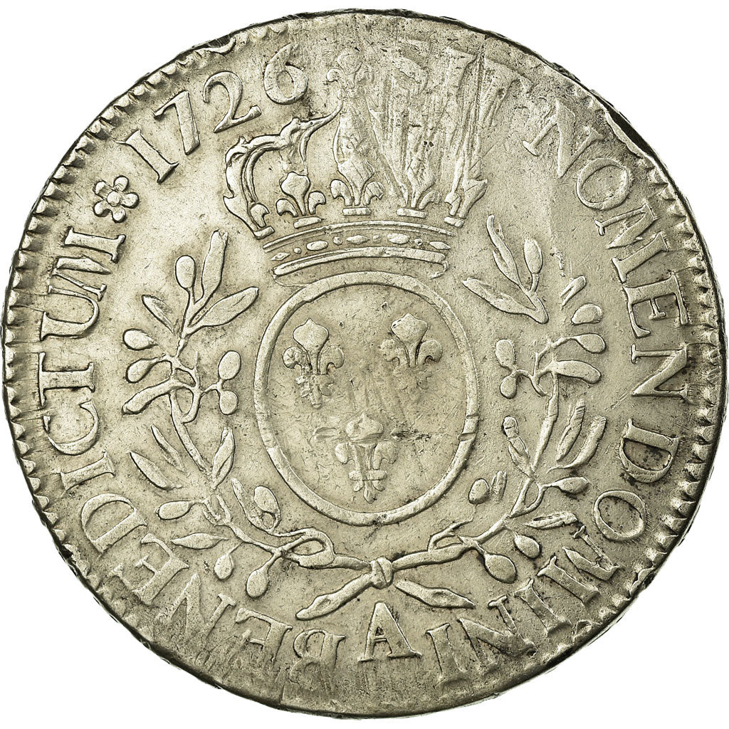 Frankrijk, Louis XV, Ecu aux branches d'olivier, 1726, Paris, Zilver, ZF