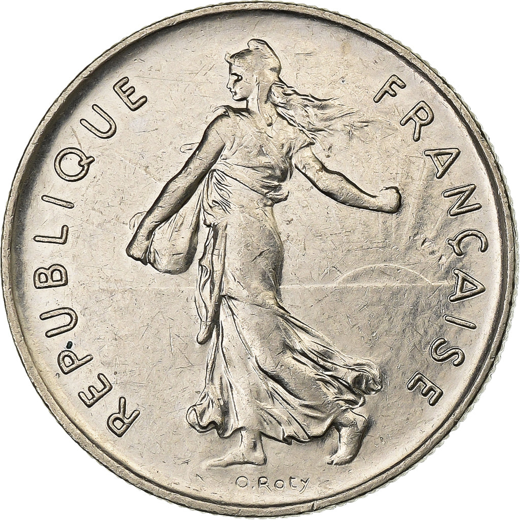France, 5 Francs, Semeuse, 1973, Paris, Nickel Clad Copper-Nickel, AU(50-53)
