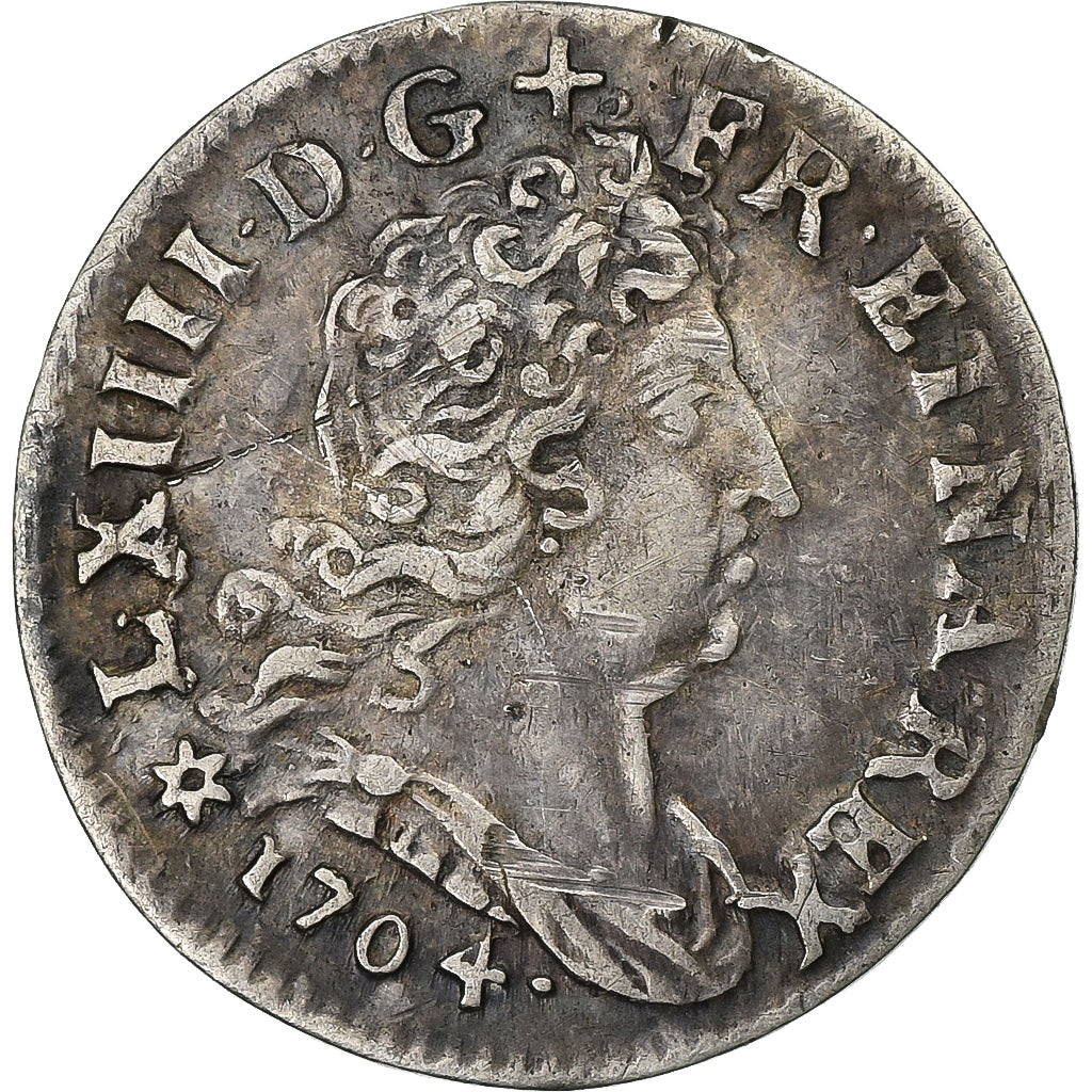 Frankrijk, Louis XIV, 5 Sols, 1/16 ECU, 5 Sols aux insignes, 1704, Strasbourg