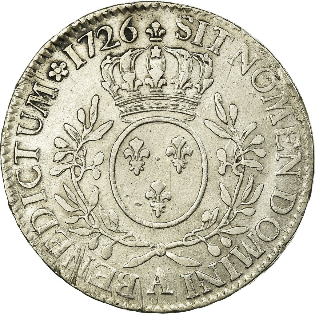 Coin, France, Louis XV, Écu aux branches d'olivier, Ecu, 1726, Paris