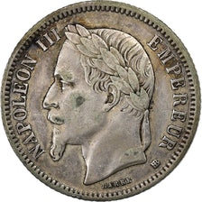 France, Napoléon III, Franc, 1867, Strasbourg, Petit BB, Argent, TTB