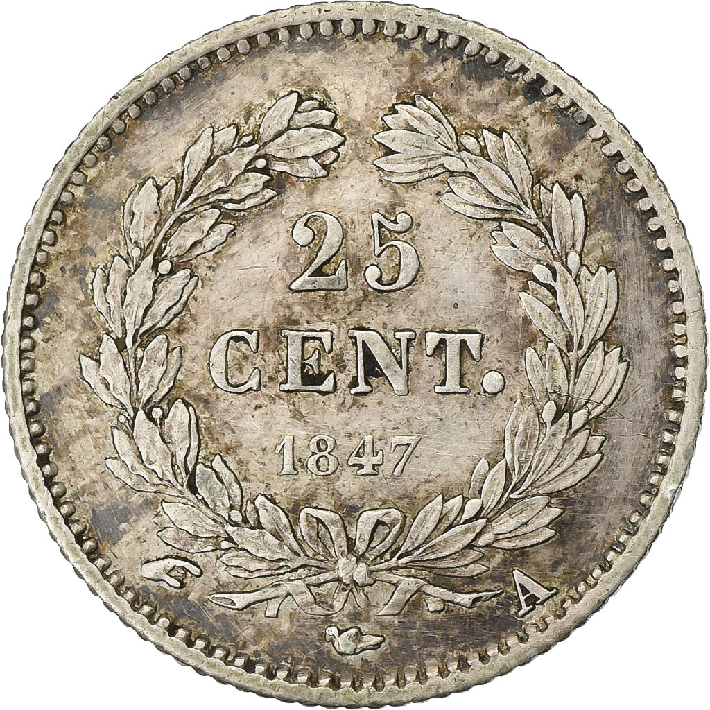 France, 25 Centimes, 1847, Paris, Silver, EF(40-45), Gadoury:357, KM:755.1