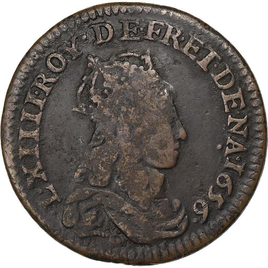Frankrijk, Louis XIV, Liard, Liard de France au buste juvénile, deuxième type